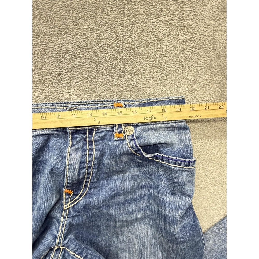 True Religion Jeans Mens Measured 39x31 Blue‎ Light Wash Rocco Relaxed Skinny - Picture 5 of 9